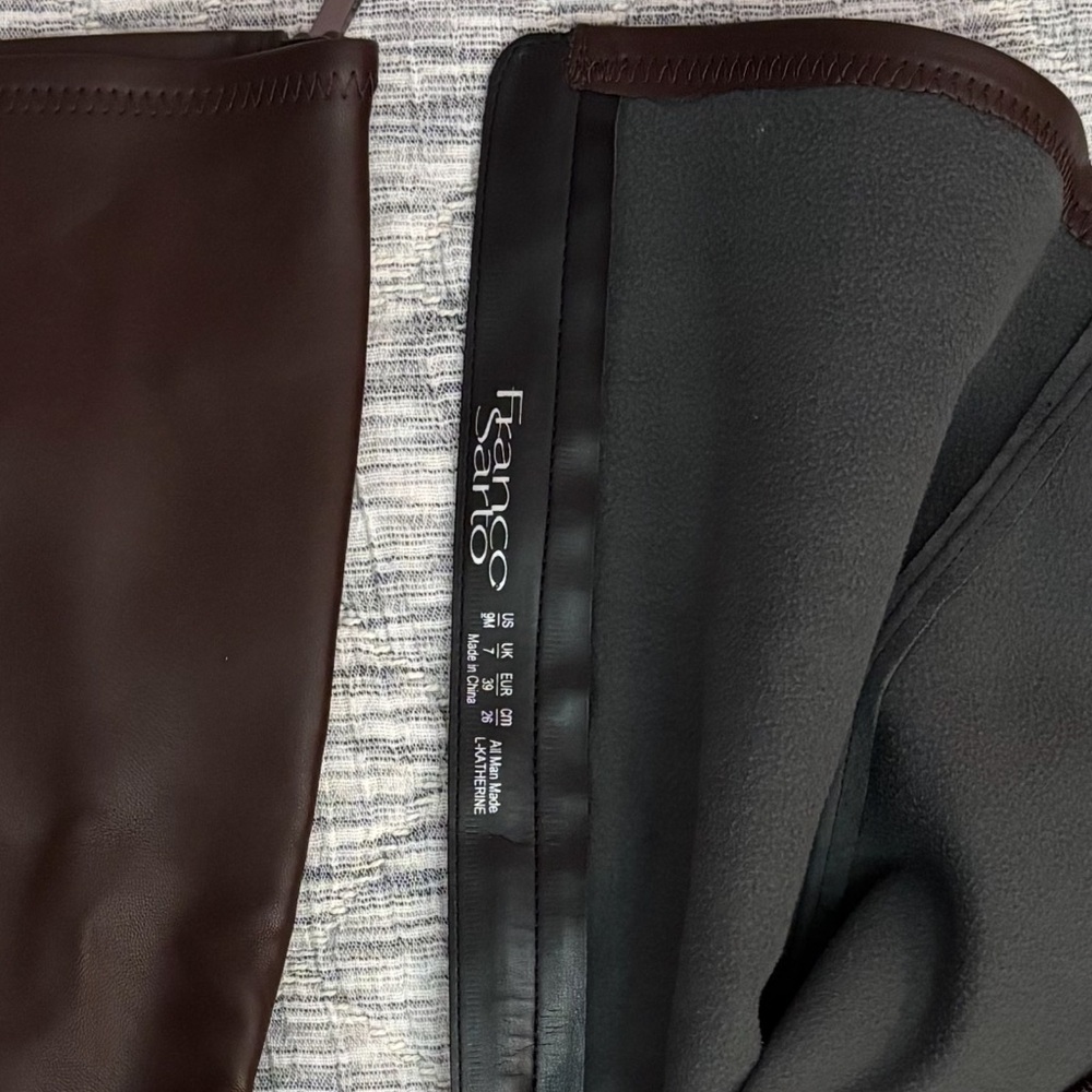 Franco Sarto Knee High Boots Sz 9 NWOT | Franco Sarto Brown Leather Boots Sz 9 - - Picture 8 of 8